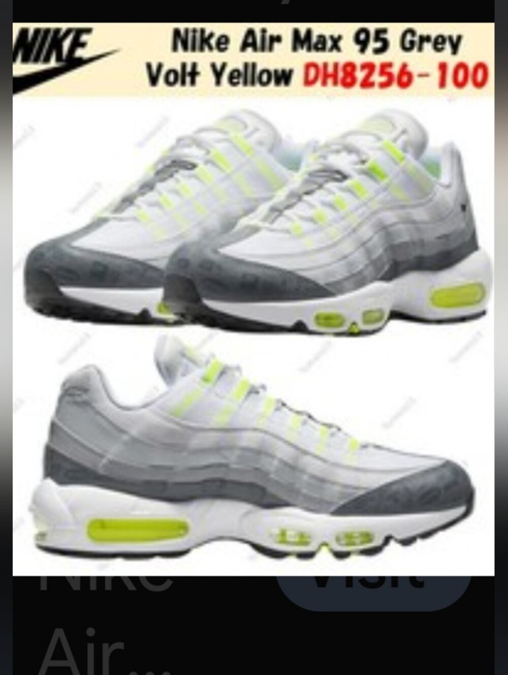 Nike Air Max 95s Sneakers - White & Volt Yellow 🔥🔥🔥